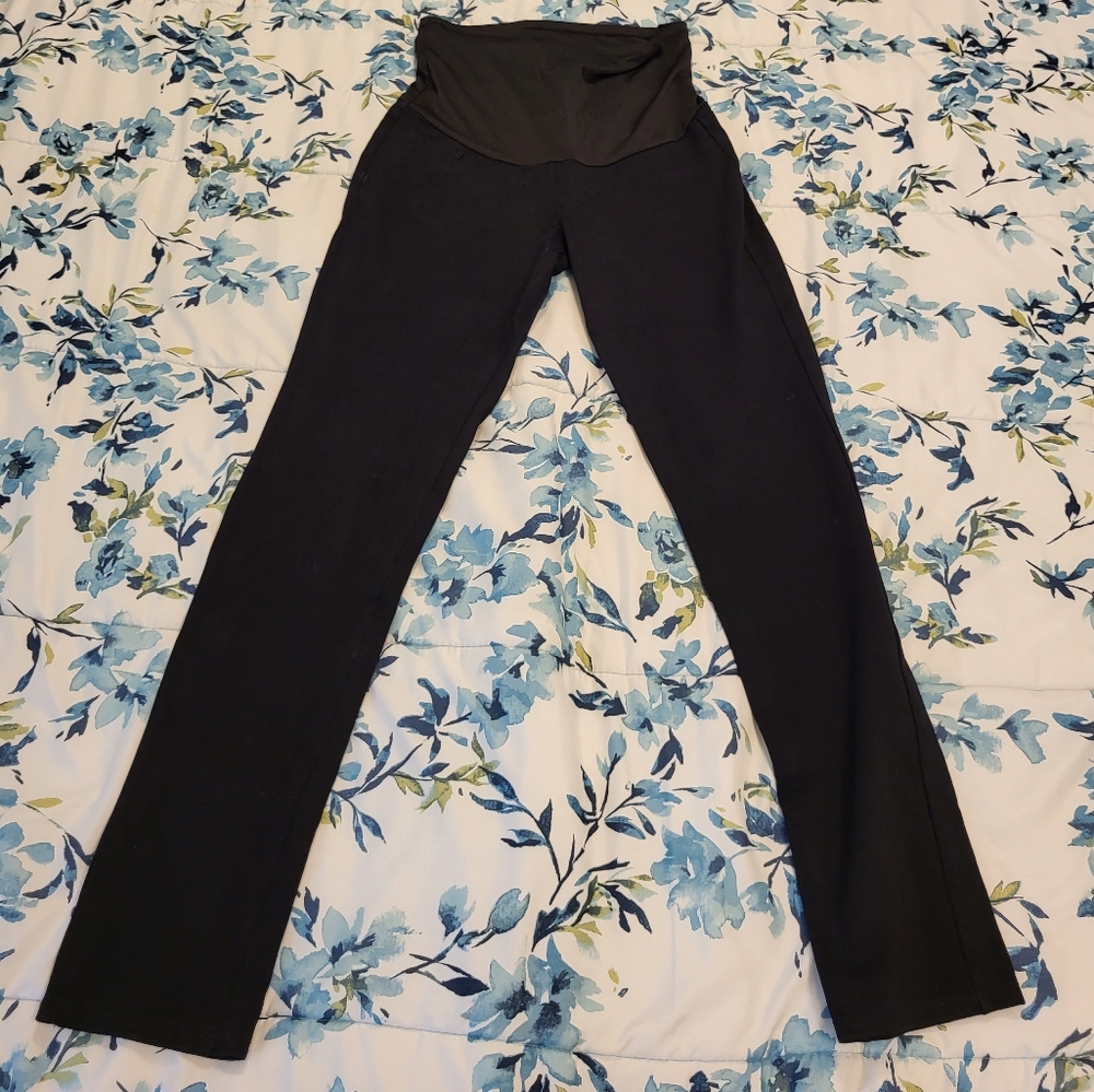 Black skinny maternity pants